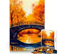 Puzzle "Ponte d'Autunno" da 1000 pezzi per adolescenti, ideale per migliorare la memoria, creare un'atmosfera tranquilla e rilassante, con tagli di precisione e un regalo premuroso (38x26cm)