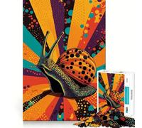 Puzzle Pop Art a forma di lumaca da 1000 pezzi per adulti, gioco intellettuale rilassante e distensivo, con taglio preciso, ideale come regalo di Babbo Natale (50x75cm)