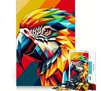 Puzzle Pop Art con pappagallo per ragazzi, 1000 pezzi, gioco di logica fine, morbido, rilassante, bordi puliti, regalo di alta qualità (38x26cm)