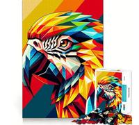 Puzzle Pop Art da 1000 pezzi con pappagallo, ideale per adulti, regalo, gioco di logica, momento di condivisione, taglio preciso, sorpresa di compleanno (50x75cm)