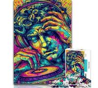 Puzzle Pop-art della statua del David di Michelangelo per adulti e adolescenti, puzzle, giocattoli, giochi educativi, antistress, adatti per la decorazione della scrivania, 38x26cm