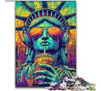 Puzzle Pop Art Statua della Libertà da 1000 pezzi per adolescenti, aiuta il cervello a esercitare i giocattoli avvincenti per coltivare la pazienza Gioco di sfida unico (26x38cm)