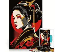 Puzzle Pop Geisha da 1000 pezzi per adolescenti, gioco di logica, leggero e rilassante, taglio liscio, decorazione da parete (50x75cm)