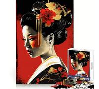 Puzzle Pop Geisha da 1000 pezzi per adolescenti, stimola la memoria, ideale per il tempo libero a casa, per assemblare immagini e creare un regalo adorabile (50x75cm)