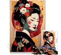 Puzzle Pop Geisha da 1000 pezzi per adulti, stimola la memoria, allevia lo stress, assembla e crea un'atmosfera magica, regalo di Natale (38x26cm)