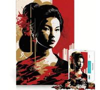 Puzzle Pop Geisha da 1000 pezzi per adulti, un gioco stimolante e divertente da fare insieme, con ritagli precisi e un'immagine artistica da esporre (50x75cm)