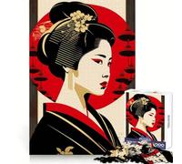 Puzzle Pop Geisha da 1000 pezzi per ragazzi, gioco di logica e divertimento, bordi lisci, regalo elegante (50x75cm)