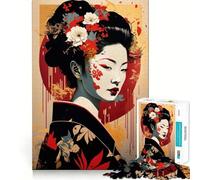 Puzzle Pop Geisha da 1000 pezzi per ragazzi, gioco di logica e divertimento, bordi lisci, regalo elegante (50x75cm)