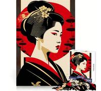 Puzzle Pop Geisha per adolescenti, 1000 pezzi, gioco divertente e stimolante, decorazione murale con ritagli chiari (38x52cm)