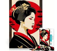 Puzzle Pop Geisha per adolescenti, 1000 pezzi, gioco divertente e stimolante, decorazione murale con ritagli chiari (38x52cm)