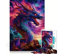 Puzzle PopArt del Drago Incubo da 1000 pezzi per adolescenti, gioco di logica, gioco di gruppo, taglio di precisione, regalo pensato (38x52cm)