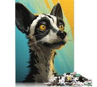 Puzzle PopArt Lemur, materiali ecologici, 100% cartone riciclato, per adulti e bambini, regalo di Natale, 1000 pezzi (26x38 cm)