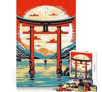 Puzzle "Porta Vintage in Giappone" da 1000 pezzi, esercizio mentale, relax, taglio di precisione, regalo significativo (50x75cm)