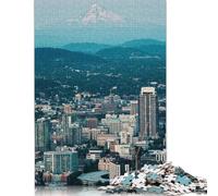 Puzzle Portland Family Fun Puzzle rettangolare in carta per bambini o bambine, regali di Natale per la festa dei bambini, 1000 pezzi (75x50 cm)