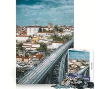 Puzzle Porto City da 1000 pezzi per adulti, ideale per rafforzare la memoria, per il tempo libero e il divertimento, con bordi di qualità e un regalo elegante (38x52cm)