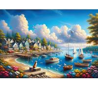 Puzzle Porto pieno di barche a vela 260 pezzi