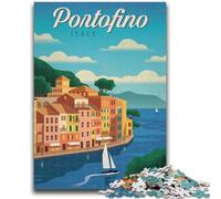Puzzle Portofino da 1000 pezzi per adulti e ragazzi, per 14+ anni Allena il tuo cervello e le tue mani Gioco di Natale, regali 1000 pezzi (50x75cm)