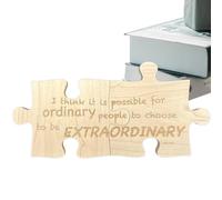 Puzzle Positive Decor - Segnale d'accento ispiratore da 9,45 x 4,72 pollici, display di motivazione multiuso, scrivania in legno, camera da , studio, spazio soggiorno, area di lavoro |, Consulte