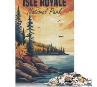 Puzzle poster del Parco Nazionale Isle Royale, 1000 pezzi per adulti, puzzle di carta per adulti, puzzle per attività in famiglia, 38x26 cm/1000 pezzi