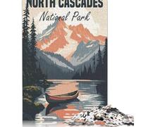 Puzzle poster del Parco nazionale North Cascades, 1000 pezzi, per adulti, puzzle di carta per adolescenti, regali, gioco educativo, sfida, giocattolo, 38x26 cm/1000 pezzi