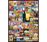 Eurographics - Puzzle Viaggia in tutto il mondo - Poster vintage - 1000 Pezzi