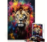 Puzzle "Powder Splash Lion" da 1000 pezzi per adulti, gioco cognitivo, divertente da assemblare, pezzo da collezione (38x26cm)