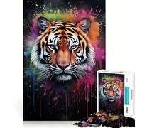 Puzzle Powder Splash Tiger da 1000 pezzi per adulti, gioco di logica e intrattenimento, pezzo di alta qualità 38x26cm