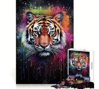 Puzzle Powder Splash Tiger da 1000 pezzi per adulti, gioco di logica e intrattenimento, pezzo di alta qualità 38x26cm