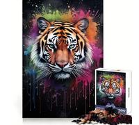Puzzle Powder Splash Tiger da 1000 pezzi per adulti, puzzle di memoria, sollevamento lento, divertimento, assemblaggio di immagini, regalo creativo 50x75cm
