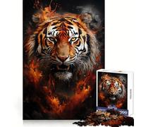 Puzzle Powder Splash Tiger da 1000 pezzi per ragazzi, gioco di logica stimolante per il relax, bordi chiari, sorpresa di compleanno 38x26cm