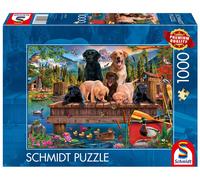 Puzzle del laghetto con cani - 1000 pezzi