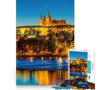 Puzzle Praga da 1000 pezzi per adolescenti, gioco di sfida mentale, passatempo rilassante, taglio preciso, regalo delizioso 38x26cm