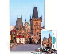 Puzzle Praga da 1000 pezzi per adolescenti migliora la memoria, rilassante e divertente, con bordi netti, 38x26cm