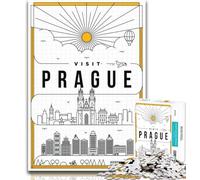 Puzzle Praga Repubblica Ceca Puzzle 1000 pezzi per adulti, giochi educativi Decorazione per la casa Offerta come regalo per tutta la famiglia 26x38cm