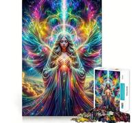 Puzzle "Preghiera d'Amore Angelico" per adulti,1000 pezzi,gioco di memoria,montaggio sicuro e stabile,gioco significativo per costruire legami (50x75cm)