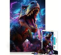 Puzzle preistorico Trex da 1000 pezzi per ragazzi, gioco di logica stimolante per il relax, bordi chiari, sorpresa di compleanno 50x75cm