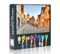 Puzzle Premium da 1000 pezzi: Plönlein a Rothenburg ob der Tauber Deutschland (50 x 70 cm) - Famosa località turistica tedesca, sfida finale per esperti di puzzle