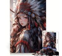 Puzzle "Principessa Americana" per adolescenti, 1000 pezzi, esercizio mentale, leggero passatempo, taglio preciso, regalo di Natale (38x26cm)