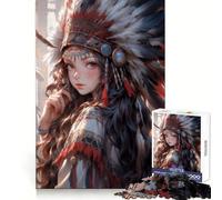 Puzzle "Principessa Americana" per adolescenti, 1000 pezzi, stimola la mente, divertente, per il tempo libero, ad incastro, regalo stagionale (50x75cm)