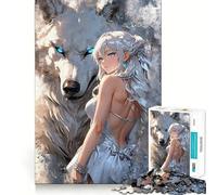 Puzzle "Principessa con la Bestia" per adulti, 1000 pezzi, gioco stimolante per la mente, calma e creatività, pezzo da collezione 38x26cm