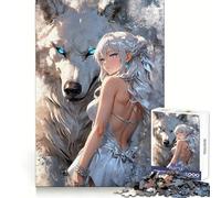 Puzzle "Principessa con la Bestia" per adulti, 1000 pezzi, gioco stimolante per la mente, calma e creatività, pezzo da collezione 38x26cm