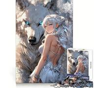 Puzzle "Principessa con la Bestia" per ragazzi, 1000 pezzi, gioco di logica, passatempo per la casa, taglio preciso, regalo per le festività 38x52cm