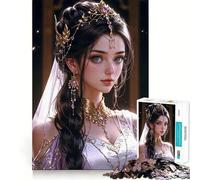 Puzzle "Principessa della Corte Luminosa" da 1000 pezzi per adulti, gioco stimolante per la mente, per momenti di relax, opera d'arte da collezione 38x52cm