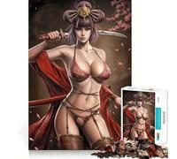 Puzzle Principessa Guerriera 1000 pezzi Gioco di memoria ad alta precisione Taglio di precisione Artigianato Sfida cerebrale interattiva per la casa (38x52cm)