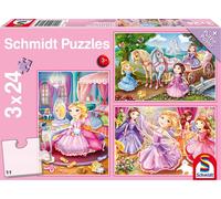 Puzzle principesse delle fiabe 3×24 pezzi SCHMIDT