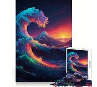 Puzzle prismatico a forma di onda gigante da 1000 pezzi per adolescenti migliora la memoria, rilassante e divertente, con bordi netti, 50x75cm
