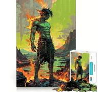 Puzzle Prometeo︰ Guardiano della Fiamma Primordiale per adulti, 1000 pezzi, gioco intelligente per rafforzare i legami familiari, taglio preciso, regalo stagionale 50x75cm