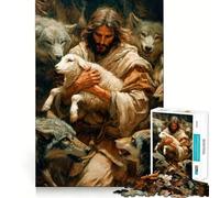Puzzle "Protezione di Gesù" per ragazzi, 1000 pezzi, stimola la memoria, gioco lento, bordi puliti, regalo di Natale 38x26cm