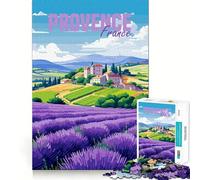 Puzzle Provenza Francia Lavanda per Adolescenti 1000 Pezzi Gioco di Logica Passatempo Casa Taglio Preciso Regalo Festivo 50x75cm