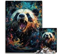 Puzzle psichedelici colorati a forma di panda sottomarino 1000 pezzi per adulti perfetti come decorazioni artistiche fai da te o come regalo di compleanno 1000 pezzi (38x26 cm).